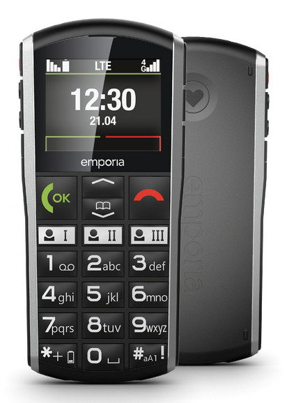 emporiaSIMPLICITY 4G Featurephone Schwarz 128MB 64MB USB-C 2" Bluetooth 1200mAh