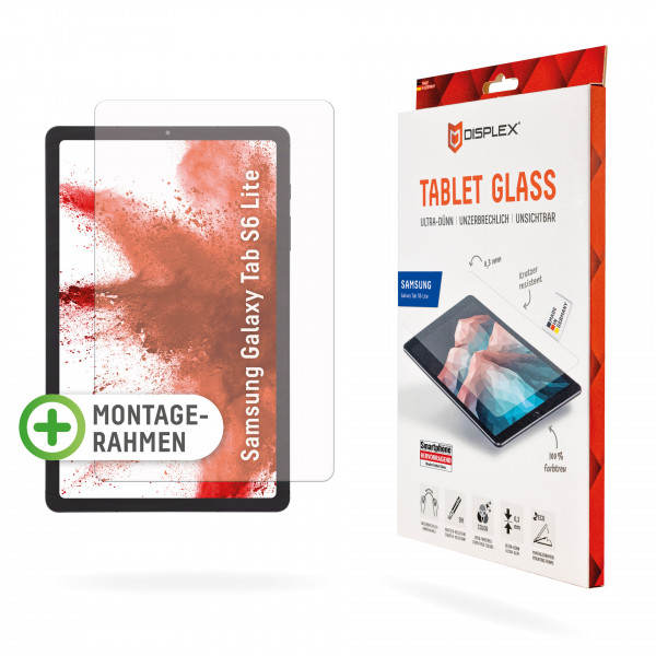 DISPLEX Tablet Glass f. Samsung Galaxy Tab S6 Lite, Montagerahmen unzerbrechlich