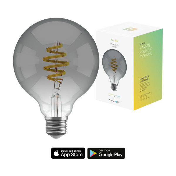 Hombli smarte Filament Glühbirne 5,5W 60 Lumen G95 E27 Smart Home Appbedienung