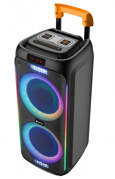 Denver Trolley Speaker TSP-456 schwarz 600w Bluetooth RGB Effekte USB MicroSD