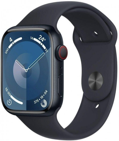 o2 Apple Watch S9 Smartwatch 45mm mitternacht WLAN NFC 4G eSIM 64GB Touchdisplay