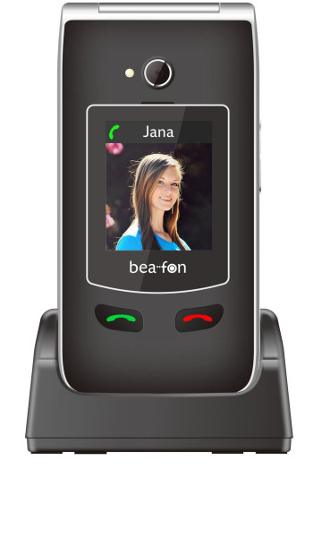 Bea-fon SL645plus Schwarz Großtasten Klapphandy Senioren SOS 2,8" SIM USB-C
