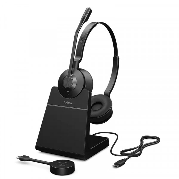 JABRA Engage 55 UC Stereo USB-C mit Ladestation DECT Headset Schwarz On-Ear 83g