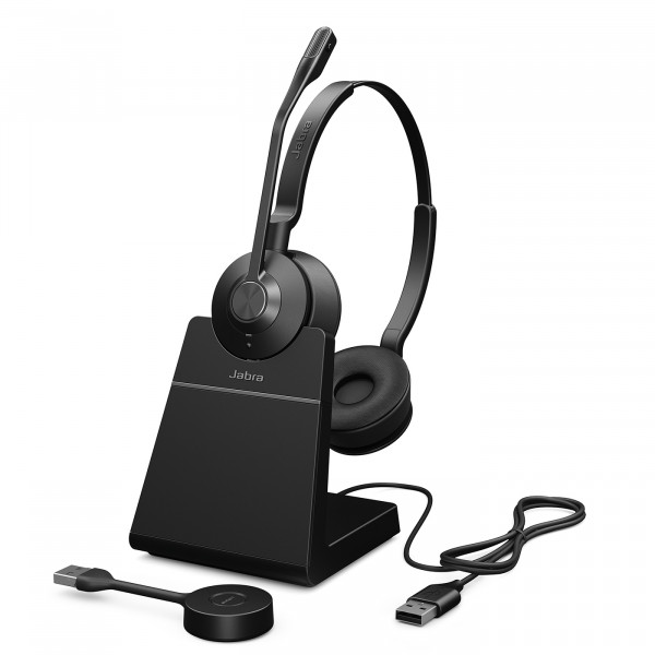 JABRA Engage 55 Schwarz On-Ear Bluetooth Headset Kabellos UC USB Stereo Binaural