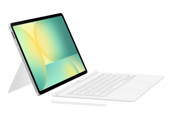 Samsung Book Cover Keyboard für Tab S10 FE+ Weiß Keyboard Cover QWERTZ