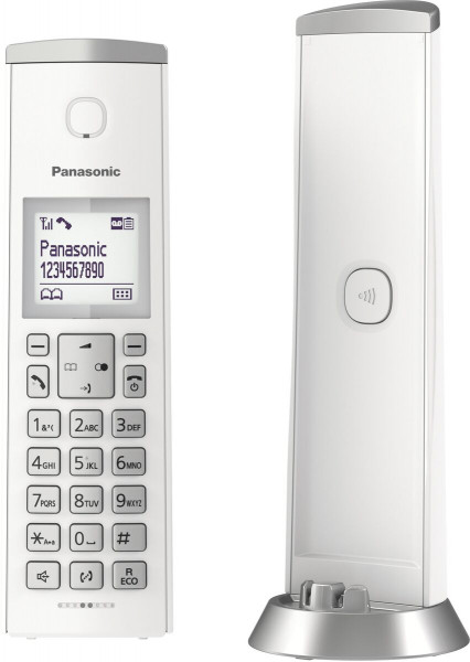 Panasonic KX-TGK220GW weiß Festnetztelefon 1,5Zoll 6 Mobilteile Basisstation