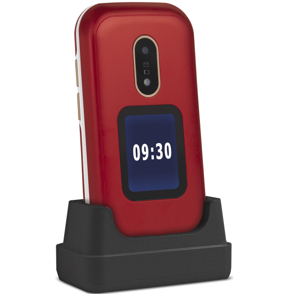 Doro 6060 Rot-Weiß 2G Senioren Klapptelefon 2,8" Display 3 MP Kamera Notruf