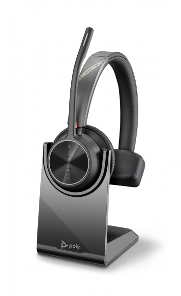 Poly BT Headset Voyager 4310 UC Mono USB-A mit Stand Schwarz Bluetooth USB-C