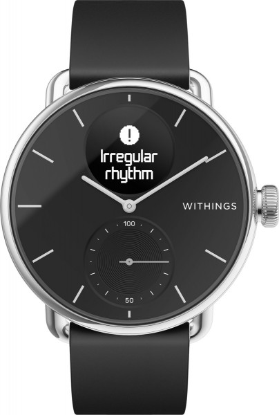 Withings ScanWatch Sportuhr 38mm schwarz Fitnessuhr Schlafanalyse wasserdicht