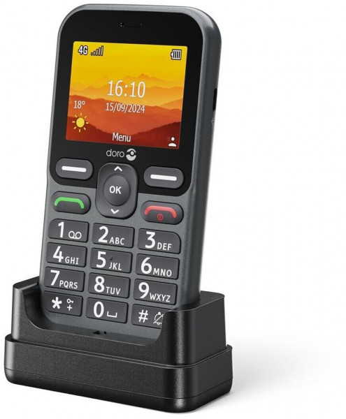 Doro Leva L10 LTE grau Seniorentelefon 2,4Zoll kontrastreiche Tasten Notruftaste