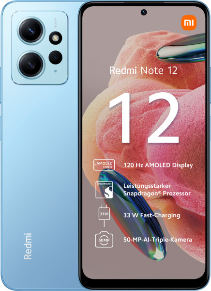 Xiaomi Redmi Note 12 64GB Blau LTE Android Smartphone 6,67" OLED 4GB RAM USB-C