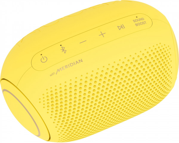 LG XBOOM GO Bluetooth Lautsprecher gelb Box Musik IPX5 Sprachsteuerung USB-C 5W