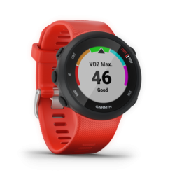 Garmin Forerunner 45 Schwarz Silikon-Armband 20mm Rot Android iOS Smartwatch GPS