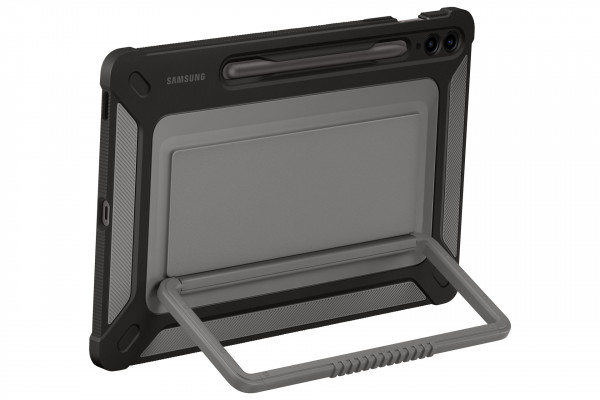 Samsung Outdoor Cover grau Schutzhülle passend für Galaxy Tab S9 FE+ aufstellbar