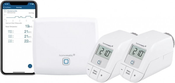 Homematic IP Starter Set Heizen basic weiß Smart Home Heizkörperthermostat App