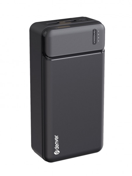 Denver PBS-30007 Powerbank Ladegerät schwarz 30.000 mAh LED-Anzeige USB USB-C