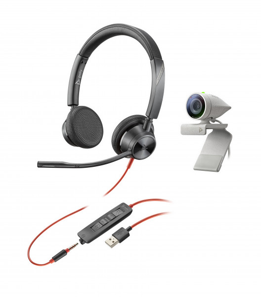 Poly Studio P5 USB HD Webcam Bundle mit Blackwire C3325