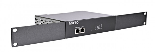 AGFEO ES PURE-IP X IT TK Anlage Schwarz 2 LAN Ports Metall 19" Rackmontage