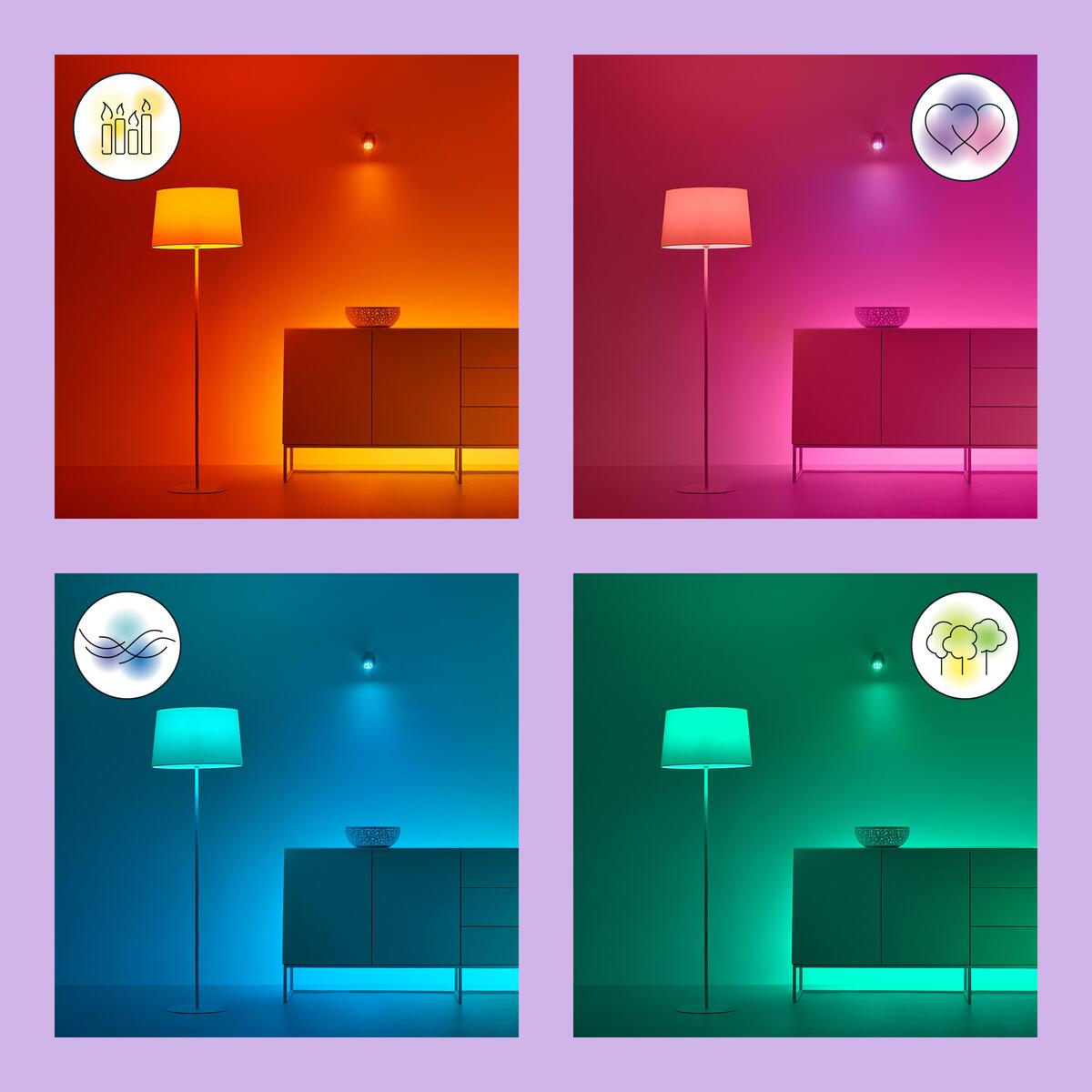 WiZ White & Color LED Lampe 60W Doppelpack Smart Home Appsteuerung