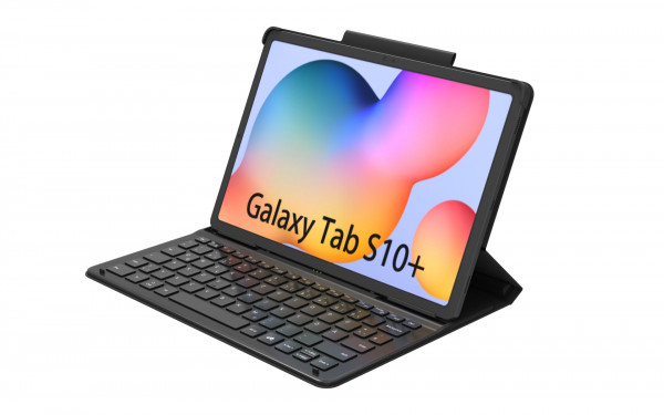 Samsung by NEOS Keyboard Case für Galaxy Tab S10+ Schwarz Tablet-Tastatur QWERTZ
