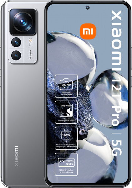 Xiaomi 12T Pro 5G 256GB Silber Android Smartphone 6,67" OLED 200MP 8GB RAM eSIM