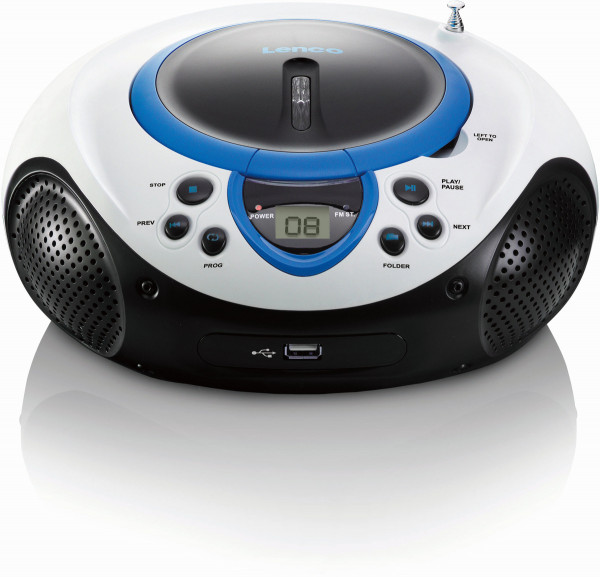 Lenco SCD-38 CD-Radio Blau MP3 8.5W USB Anschluss LCD-Bildschirm 2 Lautsprecher