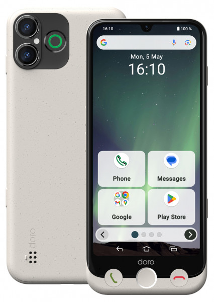 Doro Aurora A30 128GB Beige LTE Android Smartphone 6,1" 6GB RAM 50 MP Dualcam