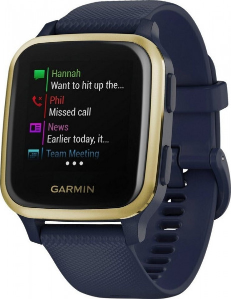 Garmin VENU SQ Music Dunkelblau/Weissgold