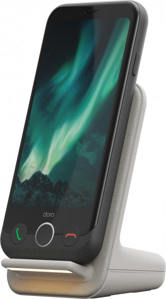 Doro Aurora A10 64GB Schwarz LTE Android Smartphone inkl. kabellose Ladestation