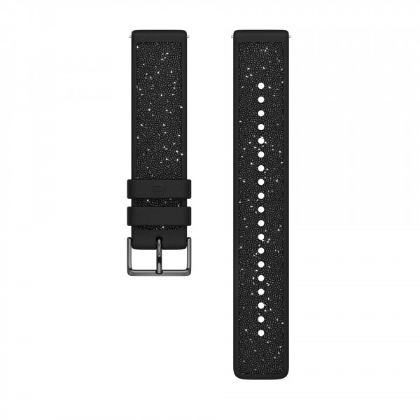Polar Wechselarmband 20 mm Schwarz Größe S/M 120mm/195mm Dornschließe Edelstahl