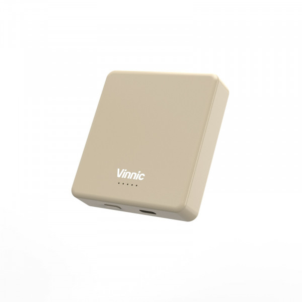 Vinnic MANA Magnetic kabellose Powerbank beige Energieversorgung mobil 8.000mAh