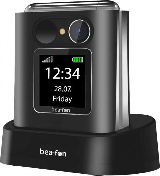 Bea-fon Fold 10 LTE Schwarz 16 GB Klapphandy 2,2" Ladeschale Kamera SOS-Funktion