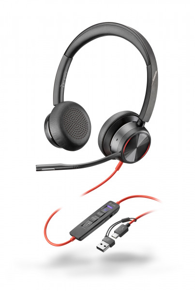 Poly Headset Blackwire C8225 kabelgebunden On-Ear Überkopf USB Typ-C Mikrofon