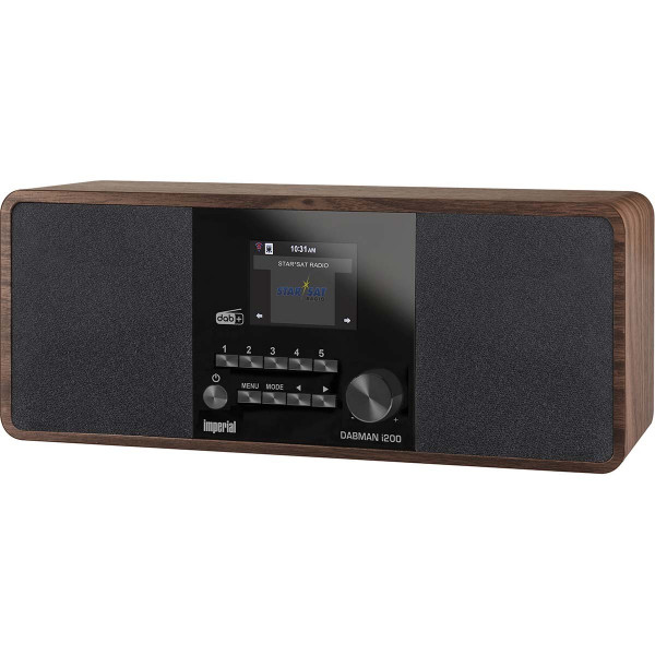 Imperial DABMAN i200 Holzoptik Multifunktion Stereo-Radio DAB+/FM/Wi-Fi Display