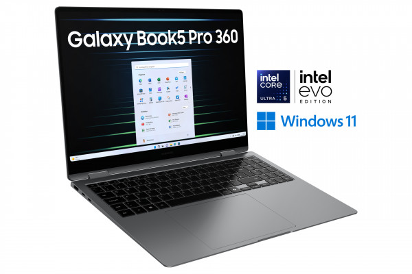 Samsung NP960Q Galaxy Book5 Pro 360 16" Core5 16+512GB Grau Windows Notebook