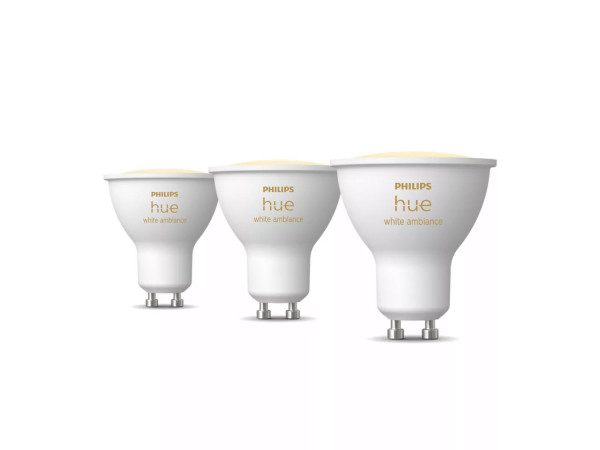 Philips Hue White Ambiance GU10 Dreierpack Weiß Smart Home 400 lm Leuchtmittel