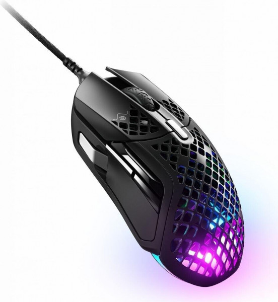 SteelSeries Aerox 5 Wireless Gaming-Maus Schwarz Beleuchtung RGB USB-C kabellos