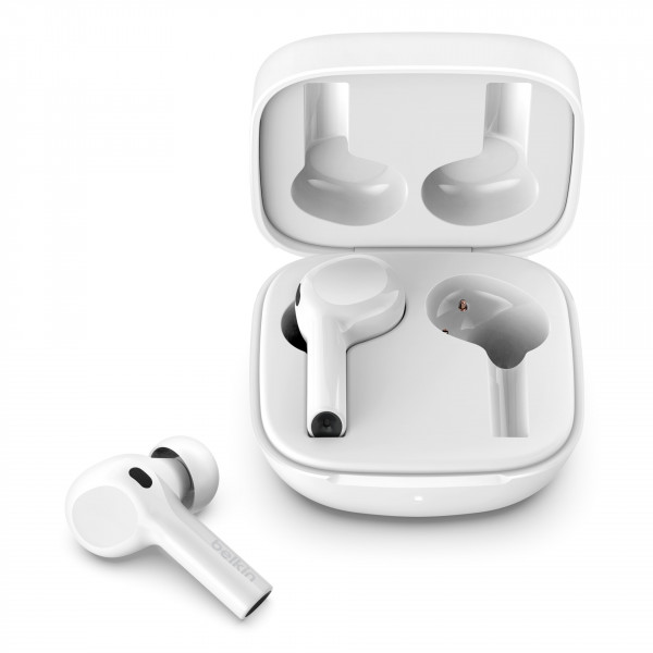 Belkin SOUNDFORM Freedom TrueWireless In-Ear Kopfhörer, white weiß Bluetooth USB
