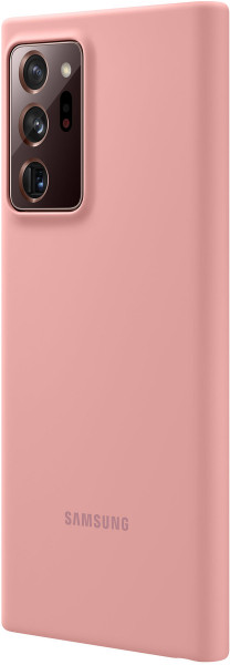 Samsung Silicone Cover Galaxy Note 20 Ultra Rot Braun Schutzhülle Back-Cover
