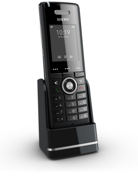 snom m65 DECT Mobilteil Festnetztelefon schnurlos Schwarz HD Audioqualität DECT