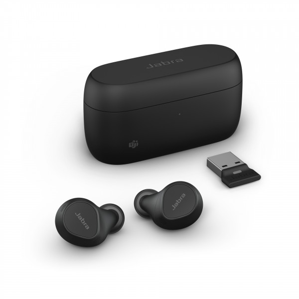 JABRA Evolve2 Buds MS Link 380/390a Wireless Charging Pad Headset Schwarz USB-C