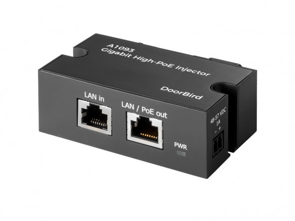 PoE Injektor Schwarz RJ45 wandmontagefähig 70g