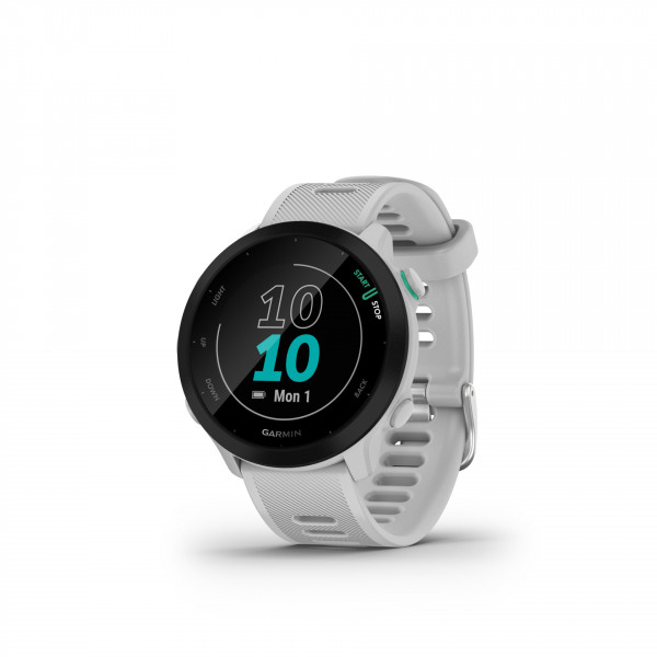 Garmin Forerunner 55 weiß/schwarz Smartwatch Silikon 1,04" MIP Android iOS GPS
