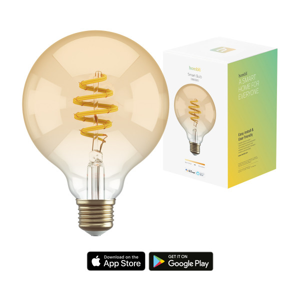 Hombli smarte Filament Glühbirne 5,5W 60 Lumen G95 E27 Smart Home Appbedienung