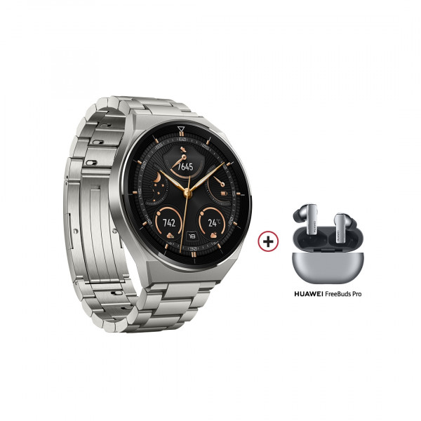 Huawei Watch GT3 Pro 46mm Elite Smartwatch +Freebuds Pro Bluetooth Kopfhörer Set