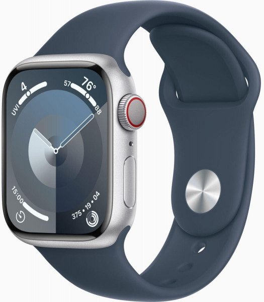 Apple Watch Series 9 Smartwatch silber WLAN NFC 4G eSIM 64GB USB-C Touchdisplay