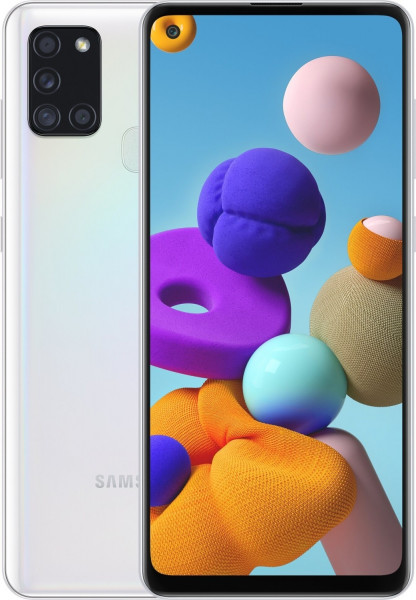 Samsung Galaxy A21s 4G Weiß 128 GB Android 10 Smartphone 6,5" DualSIM Infinity-O