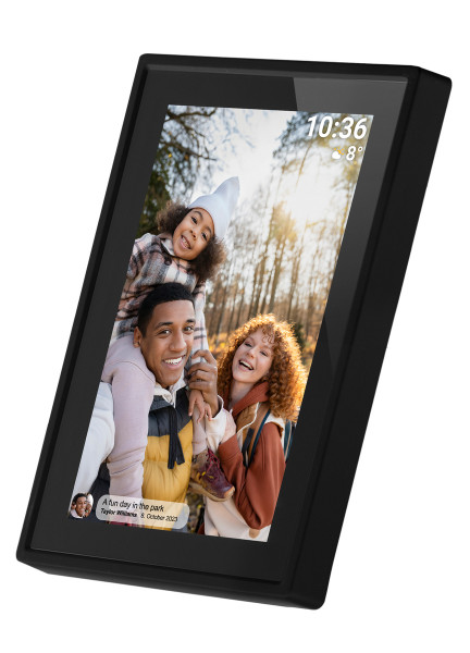 Denver FRAMEO Bilderrahmen PFF-725 Schwarz 8 GB digital 7" WLAN IPS-Touchscreen
